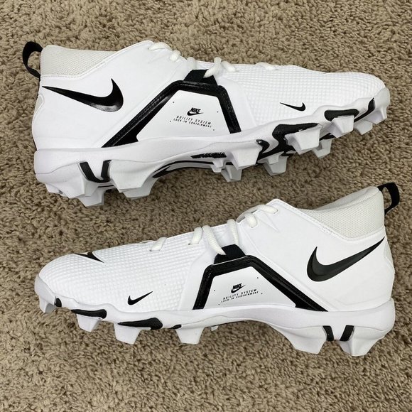 Nike Alpha Menace 3 Shark Mid Football Cleats Men's 12 White CV0582-100 - New - Picture 10 of 11